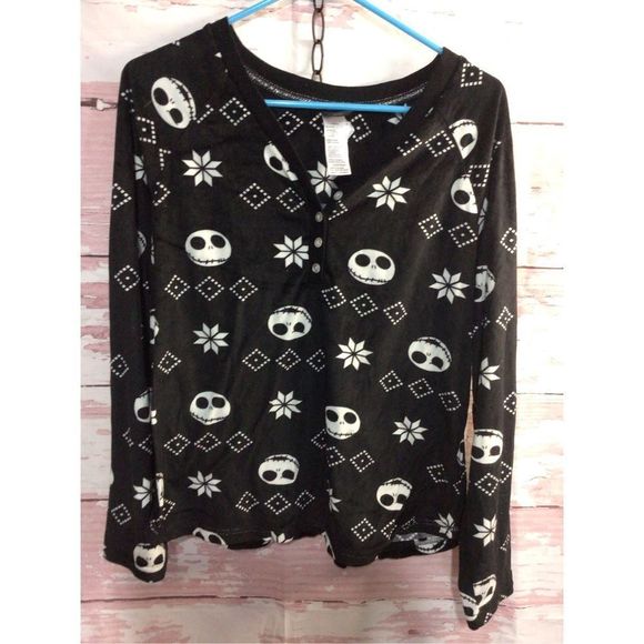 Vintage Disney Sleep Top Nightmare Before Christmas Size L Junior Women’s - Picture 13 of 13